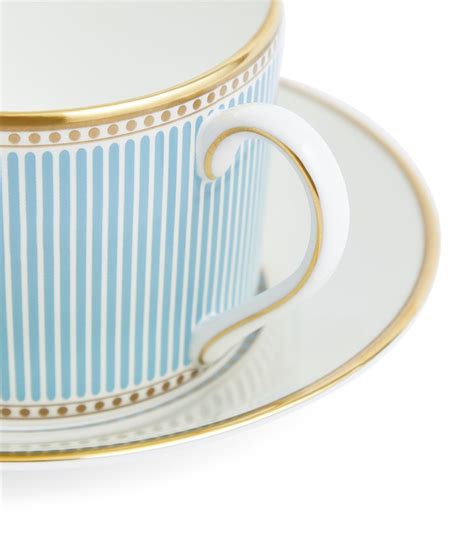 Wedgwood Multi Bone China Helia Teacup And Saucer Harrods UK