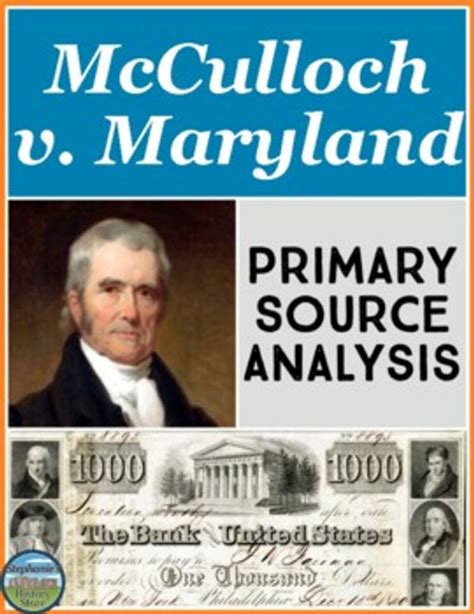 McCulloch v. Maryland Primary Source Analysis