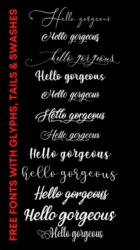 Gorgeous Fonts Free With Tails Glyphs And Swashes Artofit