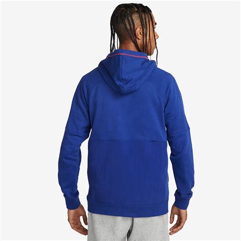 Nike Niederlande 2223 Travel Fleece Hoodie Königsblauhabanero Rot