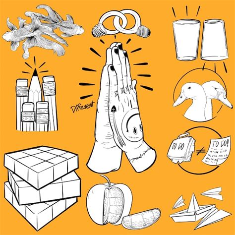 vector hand drawing illustration  individuality