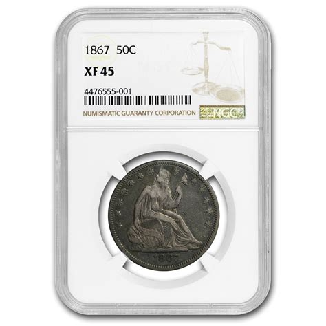 Buy 1867 Liberty Seated Half Dollar Xf 45 Ngc Apmex