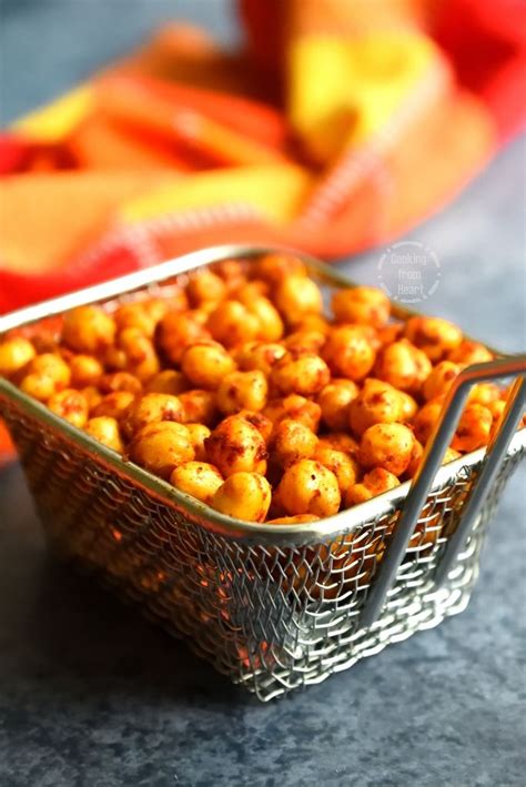 Crispy Roasted Chana In Air Fryer Low Calorie Kurkure Chana Namkeen