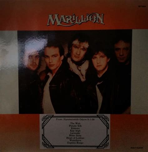 From The Hammersmith Odeon 8 1 86 Orange By Marillion Bootleg