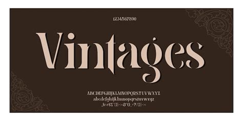 Premium Vector Elegant Classic Alphabet Letters