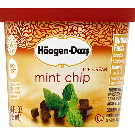 Haagen Dazs Mint Chip Ice Cream 3 6 Fl Oz Cup Ice Cream And Novelties Festival Foods Shopping