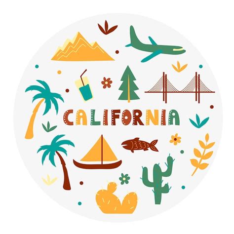 Premium Vector Usa Collection Vector Illustration Of California