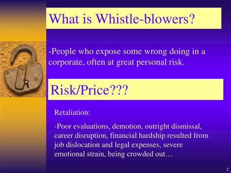 Ppt Lecture 2 Whistle Blowing Powerpoint Presentation Free