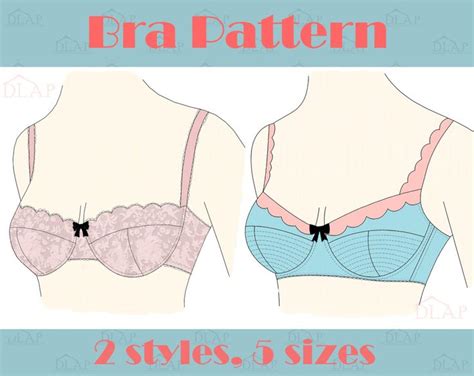 Bra Pattern With Sewing Tutorial Aa A B C D E Cup Multi Size Step By Step Instructions Bra