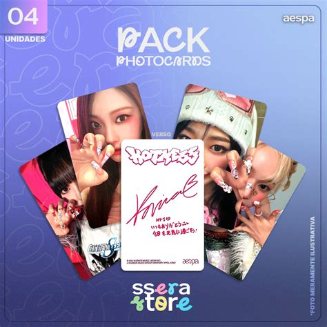 Aespa Hot Mess Poster Ver Photocards Fanmade Shopee Brasil