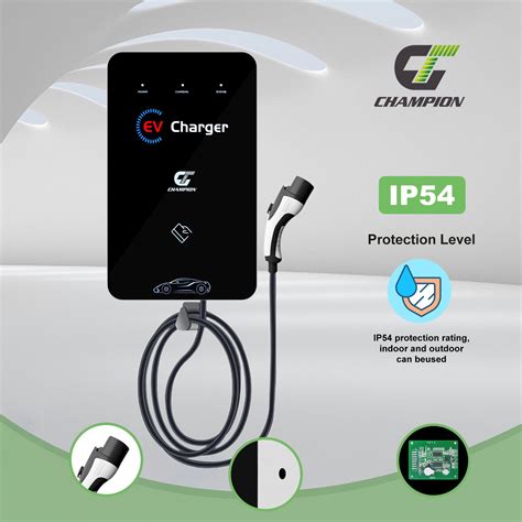 Champion Evse Wallbox Charger Kw A Ev Charging Station Single Phase