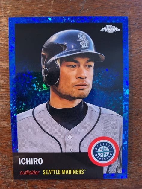 2022 Topps Chrome Platinum Anniversary Blue Mini Diamond Ichiro 199