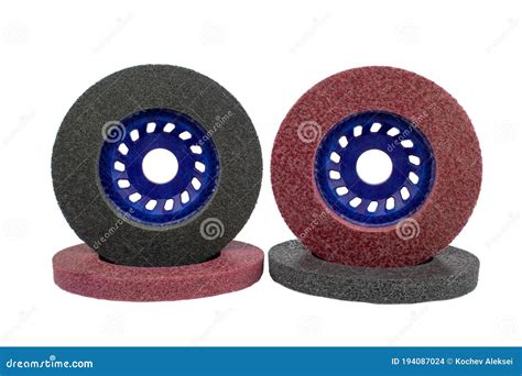 Grinding Discs For Stainless Steel Treatment And Polishing Stock Photo