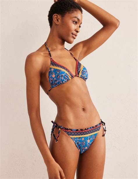 String Bikini Bottoms Baleine Blue Lotus Petal Boden Uk