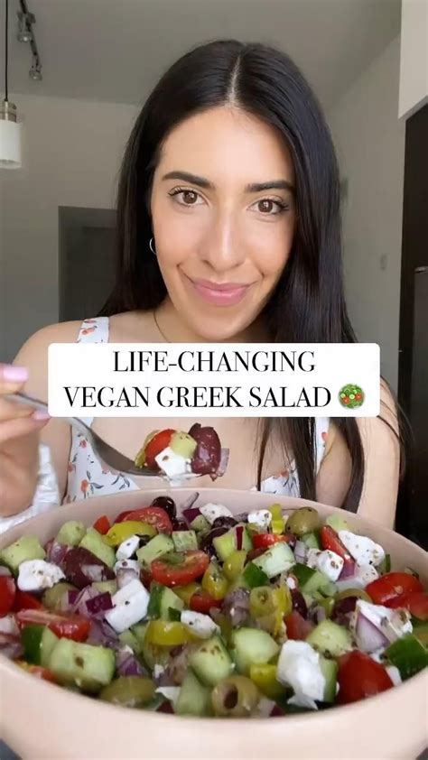 🌱🥗life Changing Vegan Greek Salad Recipe 🌱🥗 Video Vegan Recipes