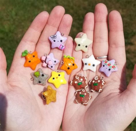 Kawaii Star Clay Charms Cute Polymer Clay Charm Etsy