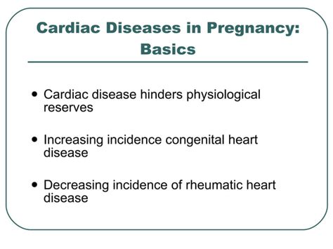 Approach To Cardiac Diseases In Pregnancy Ppt