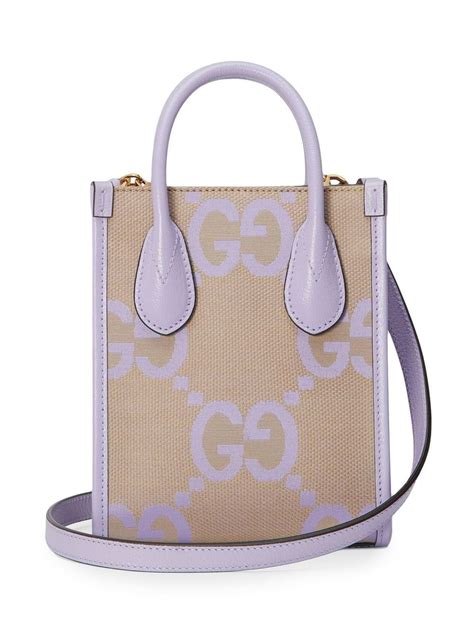 Gucci Jumbo Gg Mini Tote Bag In Beige Lapis Modesens