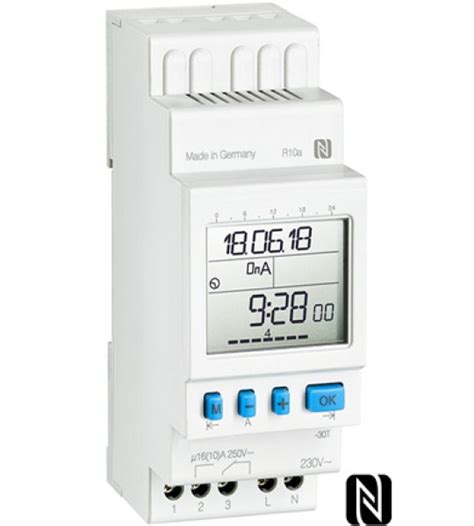 Interruptor Horario Digital Modular Semanal 2 Canales Programable Por NFC