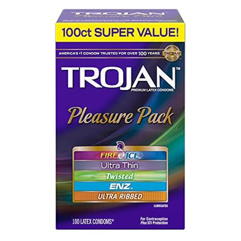 Trojan Pleasure Pack Lubricated Condoms 100ct variety pack | eBay