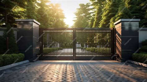 Premium Photo | Modern wooden gate design ideas are more elegant and ...