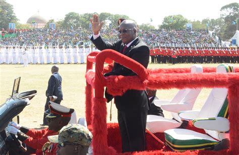 Tanzania's leader sworn in for 2nd term after troubled vote Tanzania leader AP John Magufuli ...