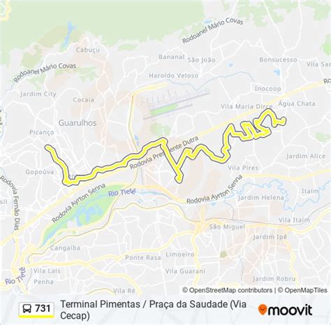 Rota Da Linha Hor Rios Paradas E Mapas Terminal Pimentas Via