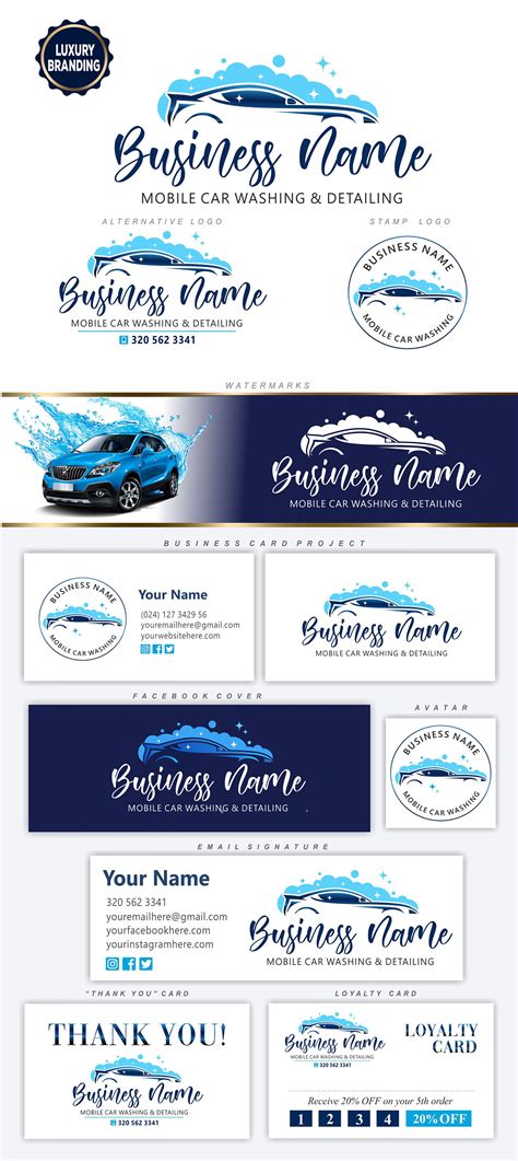 Car Wash Logo Mobile Car Wash Car Laundry Service Branding - Etsy