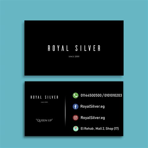 black business card on Behance