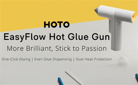 HOTO EasyFlow Hot Glue Gun With Pcs Hot Glue Sticks Wireless Wired Usage USB C Mini Glue