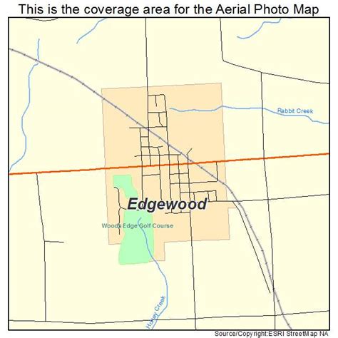 Aerial Photography Map of Edgewood, IA Iowa