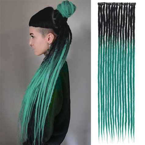 Amazon Leeven Clip In Dreadlock Extensions Inch Pcs Ombre