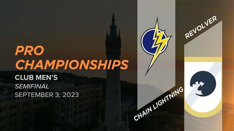 Chain Lightning vs. Revolver (Men's Semifinal) - 2023 Pro Championships (Men's) - Ultiworld