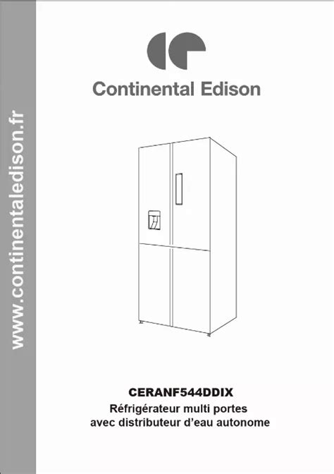 Pi Ces D Tach Es R Frig Rateur Continental Edison Ceranf Ddix Trouver