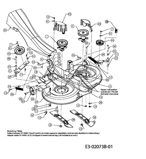 Ersatzteile MTD Rasentraktor JN 180 H Typ 13AQ498N678 2004 Mähwerk N