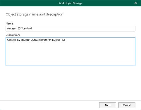 Step Specify Object Storage Name Veeam Backup For Microsoft Guide