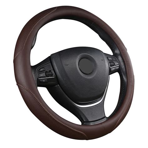 15 38cm Faux Leather Car Steering Wheel Cover Anti Slip Protector Car