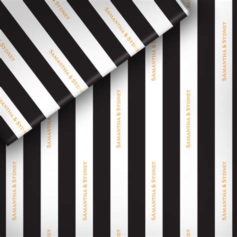 Black And White Stripes Wrapping Paper 10 Sheets Lovethischarmedlife