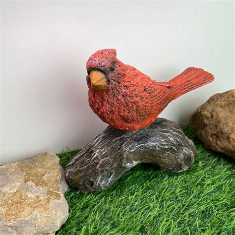 Cardinal Statue Cardinal Garden Statue Bird Figurine Bird Etsy