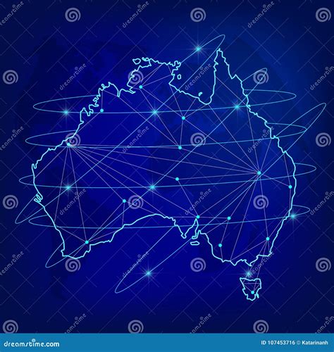 Global Logistics Network Concept Communications Network Map Of The