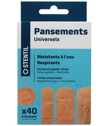 Stentil Pansements Universels 40 Pansements 4 Formats Pas Cher