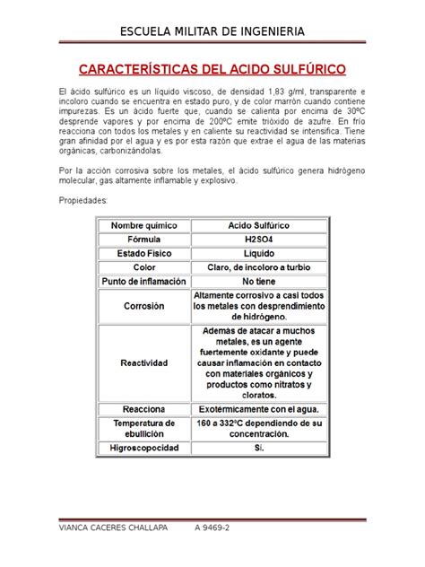 Pdf Caracter Sticas Del Acido Sulf Rico Dokumen Tips