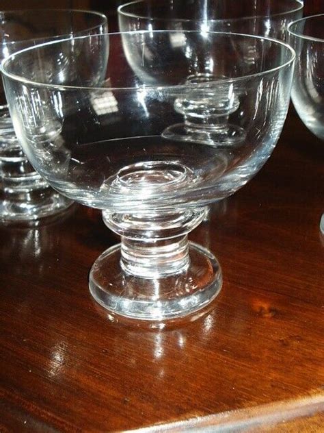 4 CLEAR GLASS FRUIT SUNDAE GLASSES EBay