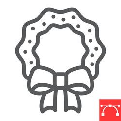 Christmas Wreath Logo Vector Images (over 1,500)