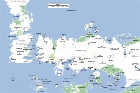 Cronache Del Ghiaccio E Del Fuoco Game Of Thrones Mappa