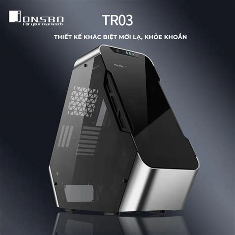 VỎ CASE JONSBO TR03 G BLACK MID TOWER MÀU ĐEN