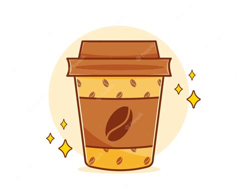 Premium Vector Cute Coffee Paper Cup Cartoon Illustration