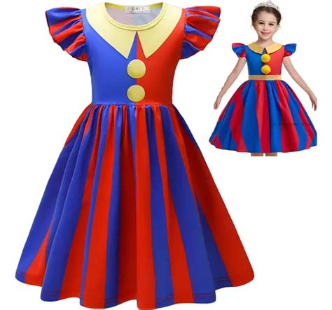 Vestido De Palhaço - Fantasia De Palhaço Infantil Menina Palhacinha Vestido Festa | MercadoLivre