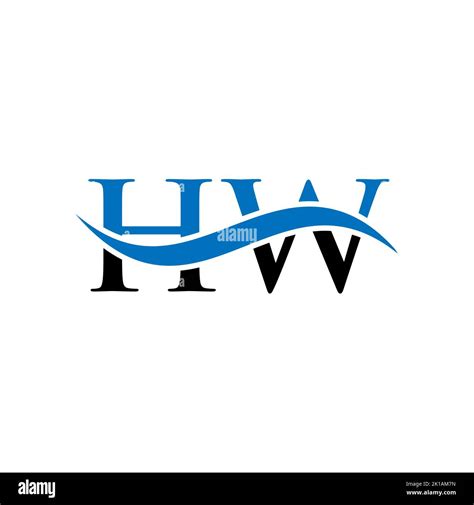 Hw Combine Letter Logo Vector Template Letter Hw Logo Design Modern