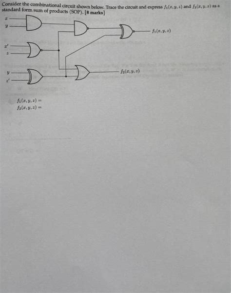 Solved Consider The Combinational Circuit Shown Below Trace Chegg